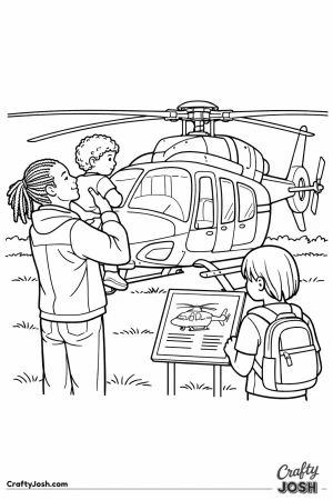 Helicopter airshow family looking