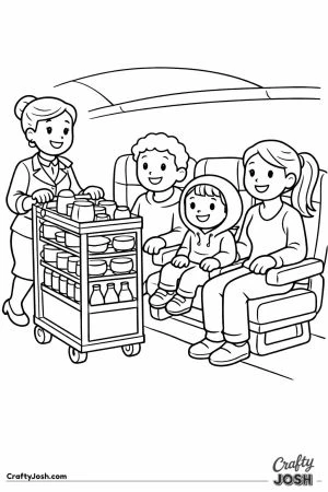 Jumbo jet cabin meal trolley