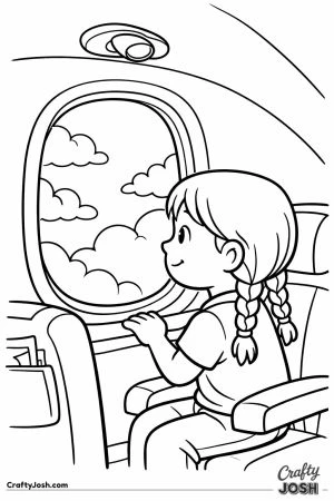 Jumbo jet cabin window clouds