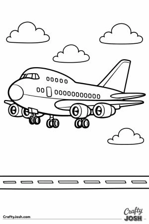 Jumbo jet final approach preschool