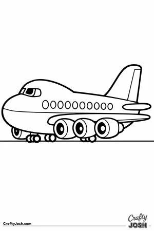 Jumbo jet side view toddler