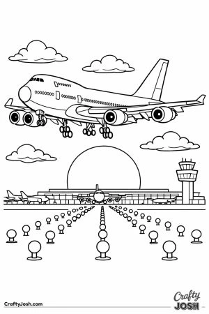 Jumbo jet sunset arrival detailed