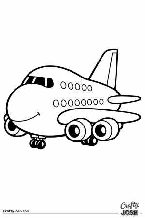 Jumbo jet three quarter view toddler