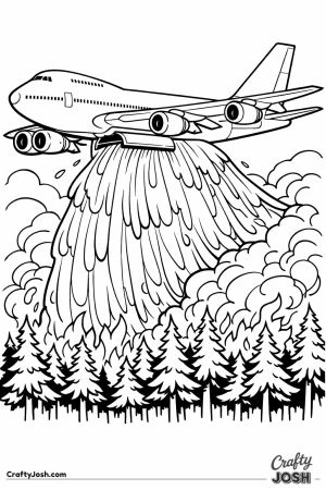 Jumbo jet water bomber detailed