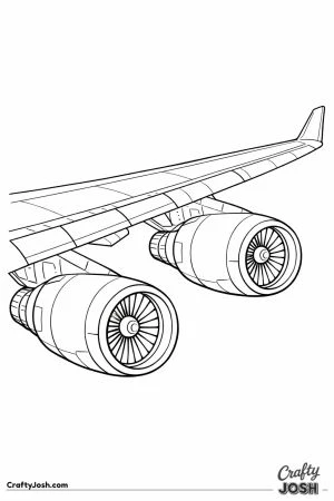 Jumbo jet wing engines enthusiast