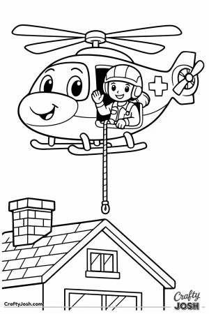 Rescue helicopter paramedic waving