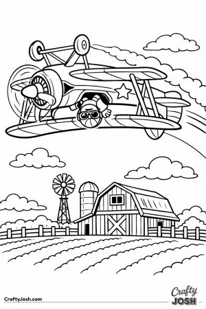 Retro barnstormer biplane trick