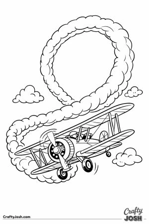 Retro biplane smoke loop