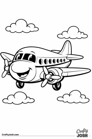 Retro cartoon classic airliner