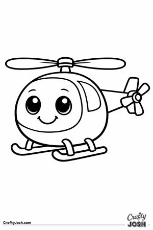 Smiley face helicopter sitting