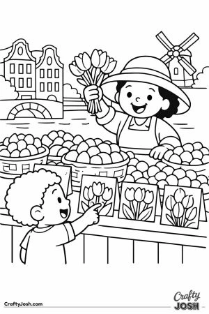 Amsterdam tulip bulb market child