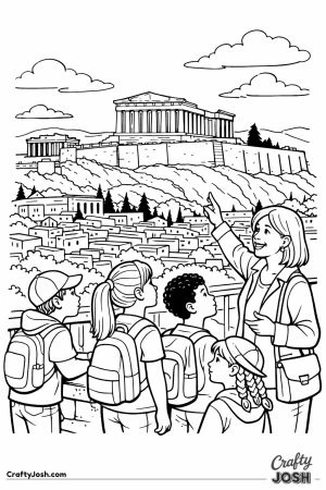 Athens acropolis school tour children