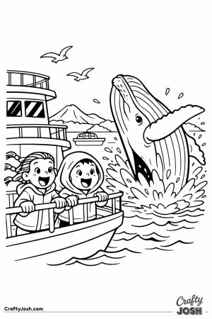 Azores whale watching boat children