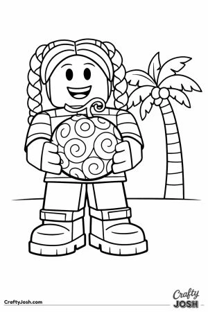 Blox fruits avatar holding fruit