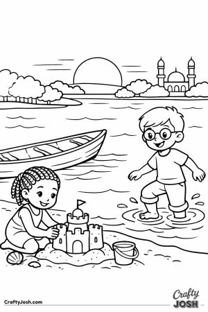 Children playing on niger river bank