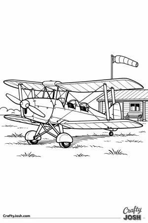 Classic tiger moth trainer biplane at a flying club