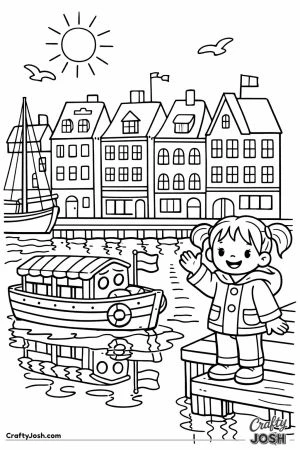 Copenhagen nyhavn harbour child