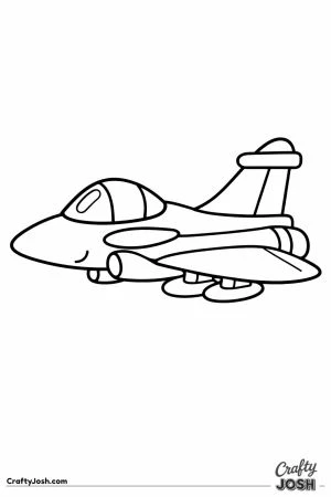 Dassault rafale cartoon side view for toddlers