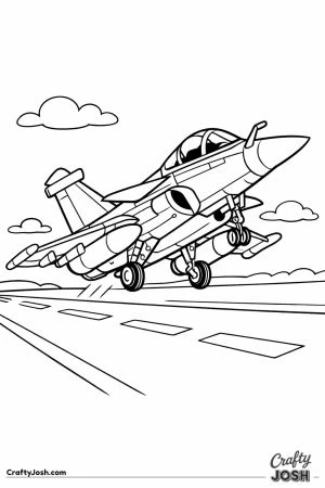 Dassault rafale taking off from runway with nose up