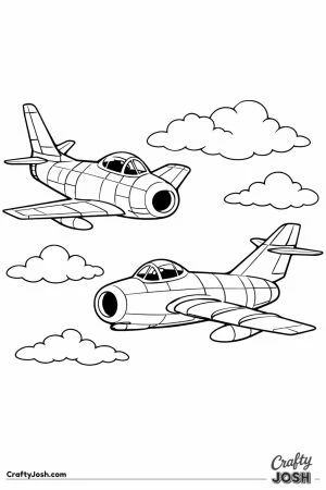 F 86 sabre and mig 15 flying side by side as classic rivals