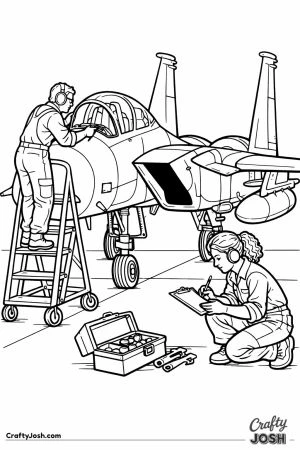 F15 eagle ground crew inspection