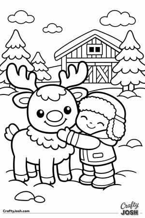 Finland lapland reindeer farm child