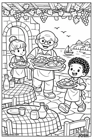 Greek taverna family children food