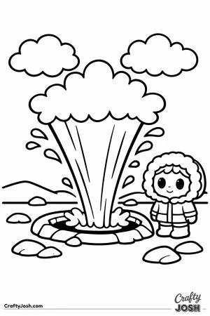 Iceland geyser erupting simple toddler