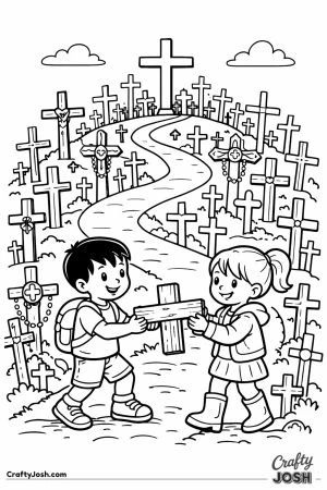 Lithuania hill of crosses children