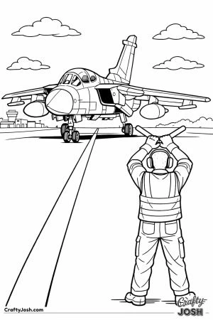 Marshaller waving a tornado jet forward while taxiing