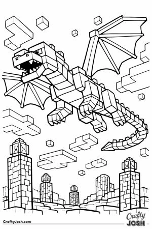 Minecraft ender dragon flying over the end