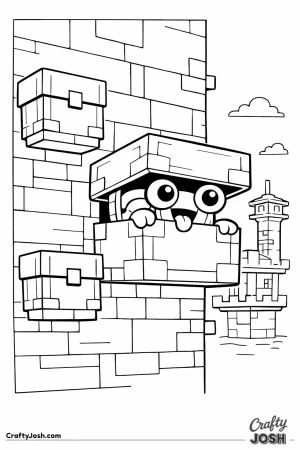 Minecraft shulker peeking from shell