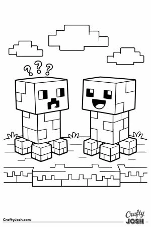 Minecraft two creepers meeting