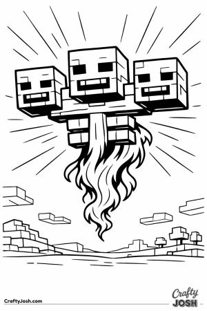 Minecraft wither boss floating dramatically