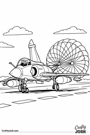 Mirage 2000 landing with brake parachute deployed