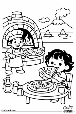 Naples pizzeria baker child