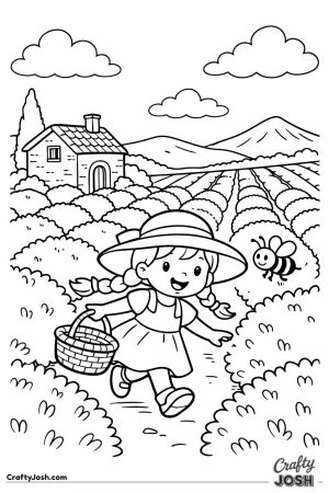 Provence lavender farm girl basket