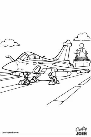 Rafale m carrier deck parked