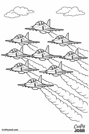 Red arrows style hawks flying in diamond nine formation