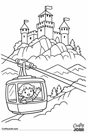 San marino three towers cable car child