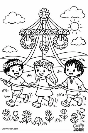 Sweden midsommar maypole children