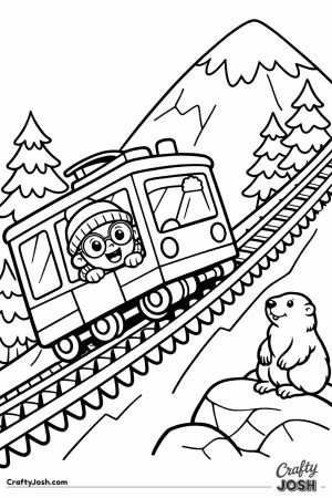 Swiss rack railway mountain child marmot