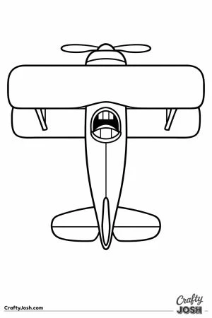 Top down view of a biplane from above
