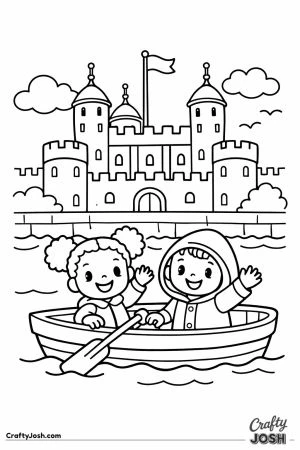 Tower of london children rowing boat