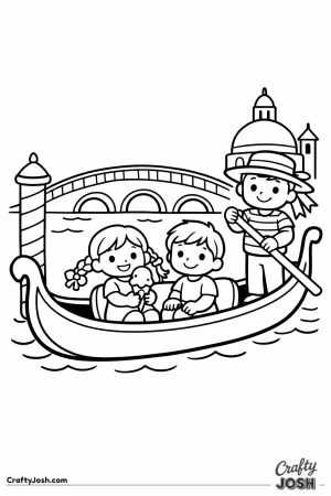 Venice gondola children ice cream
