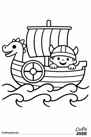 Viking longship simple toddler