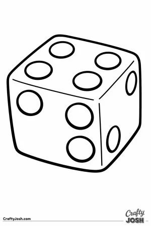 A big single die showing five dots