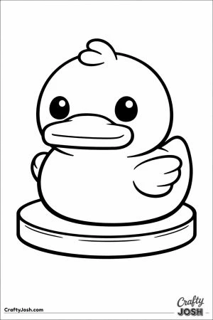 A round little duck game token