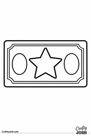 A simple play banknote with a star