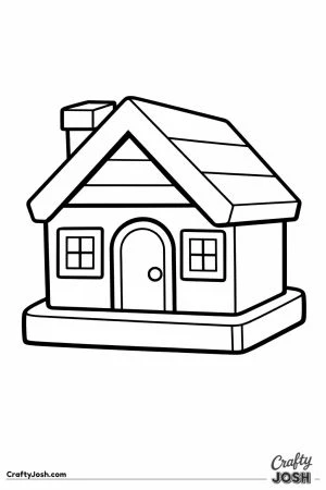 A small game board house with a triangle roof